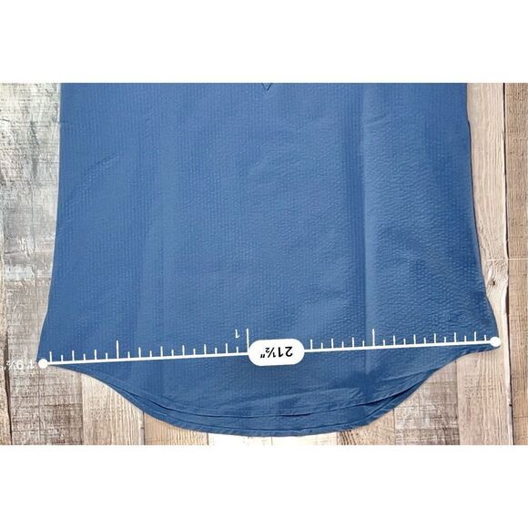 Vineyard Vines Performance Textured Tunic Top Blue XS Boho Chic Bohemian Blouse - Picture 6 of 10